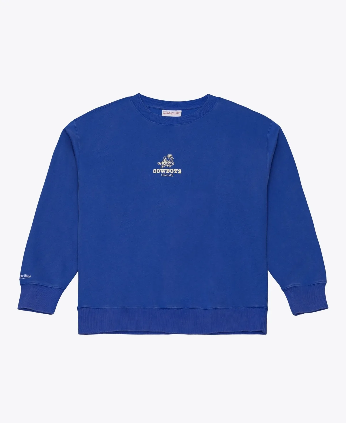 Dallas Cowboys Core Essentials Micro Logo Fleece Sweatshirt by Mitchell & Ness