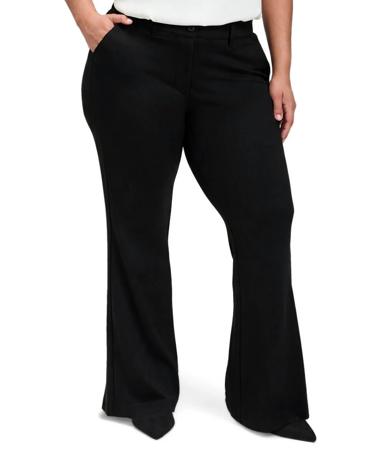 High-Rise Flare Ponte-Knit Pants by Torrid