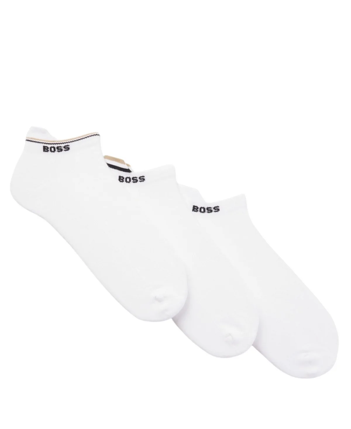 Iconic Plush Sole Ankle Socks, 3-Pack by Hugo Boss
