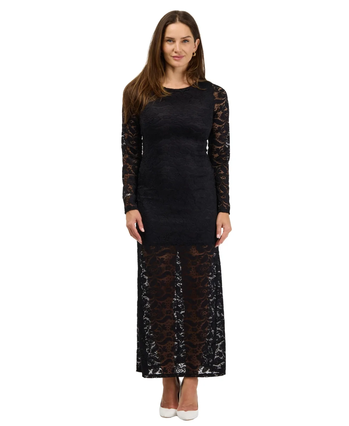 Elevate Wedding Guest Lace Maxi Dress by 24seven Comfort Apparel