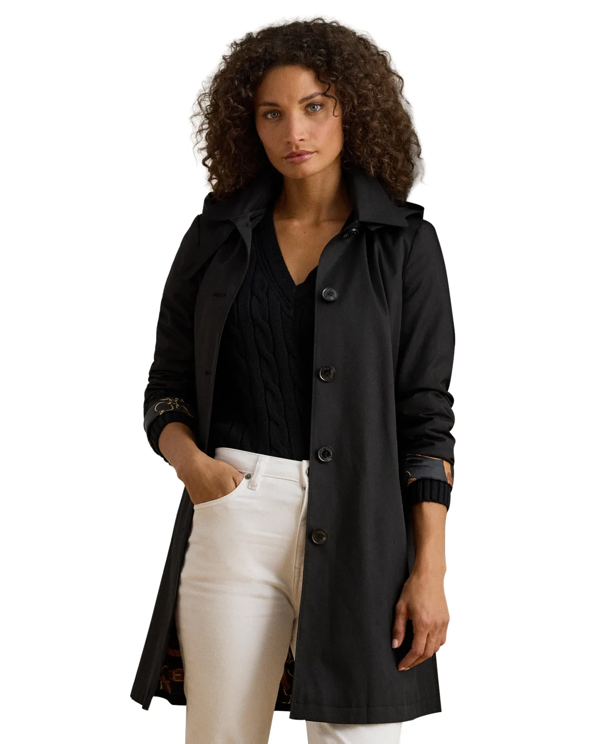 Lauren Ralph Lauren Hooded A-Line Raincoat by Ralph Lauren