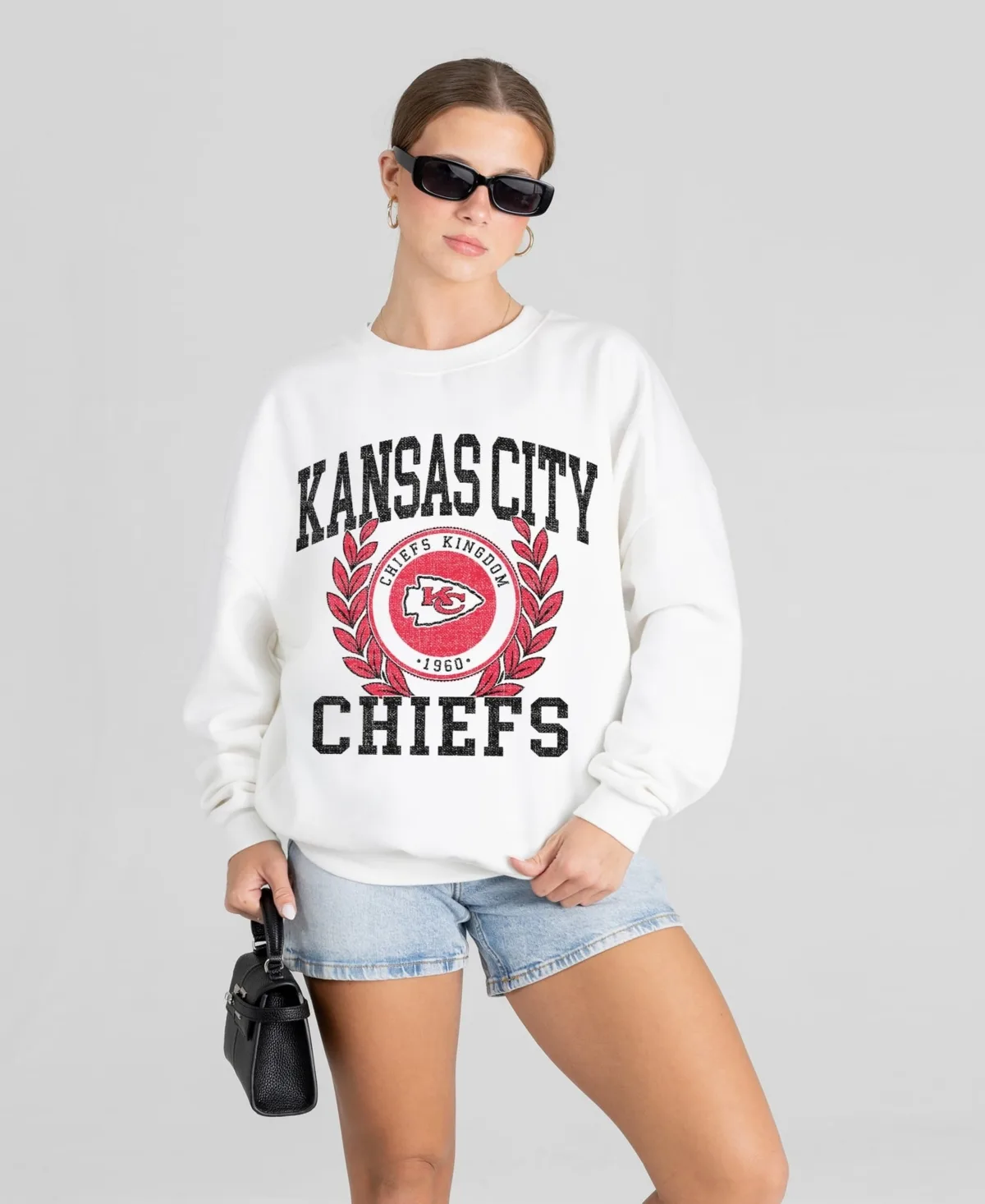 Kansas City Chiefs Gold Standard Oversized Premium Drop Shoulder Sweatshirt