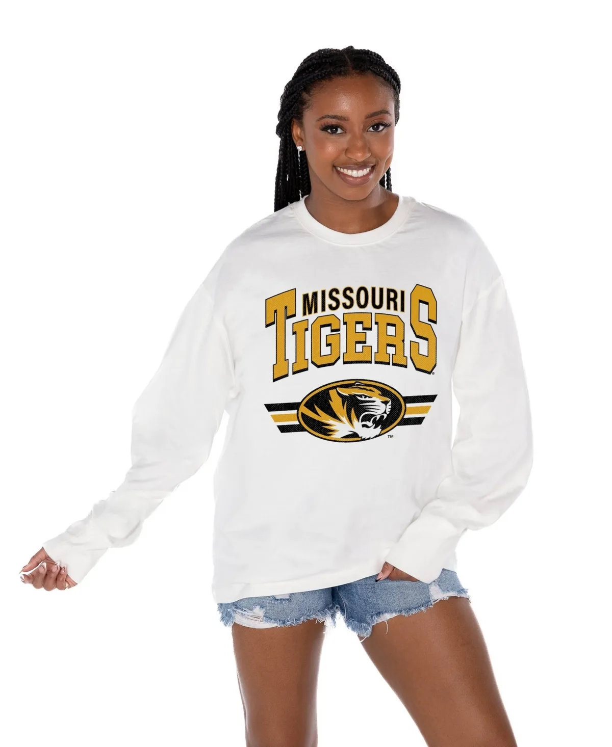 Missouri Tigers Oversized Swift Strike Long-Sleeve T-Shirt
