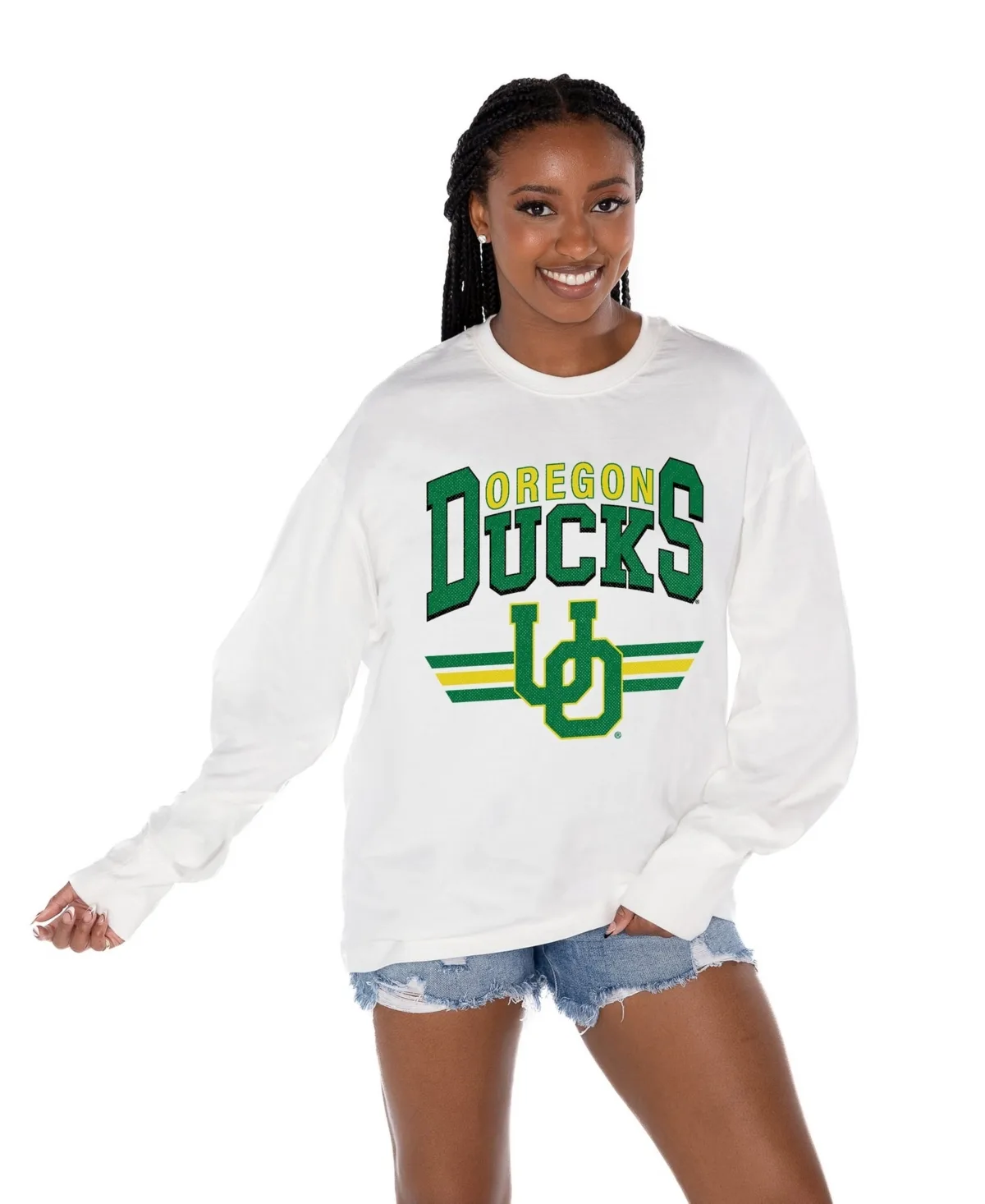 Oregon Ducks Oversized Swift Strike Long-Sleeve T-Shirt