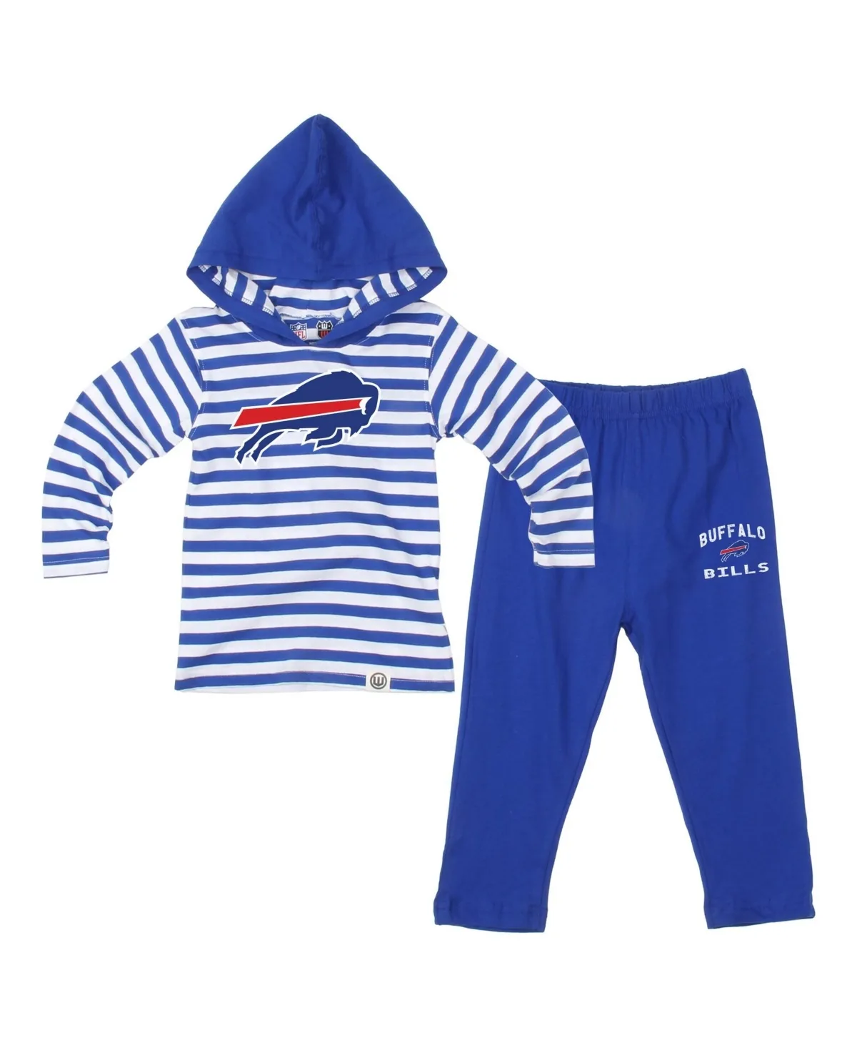 Buffalo Bills Stripe Hooded Long-Sleeve Top and Pant Set by Wes & Willy