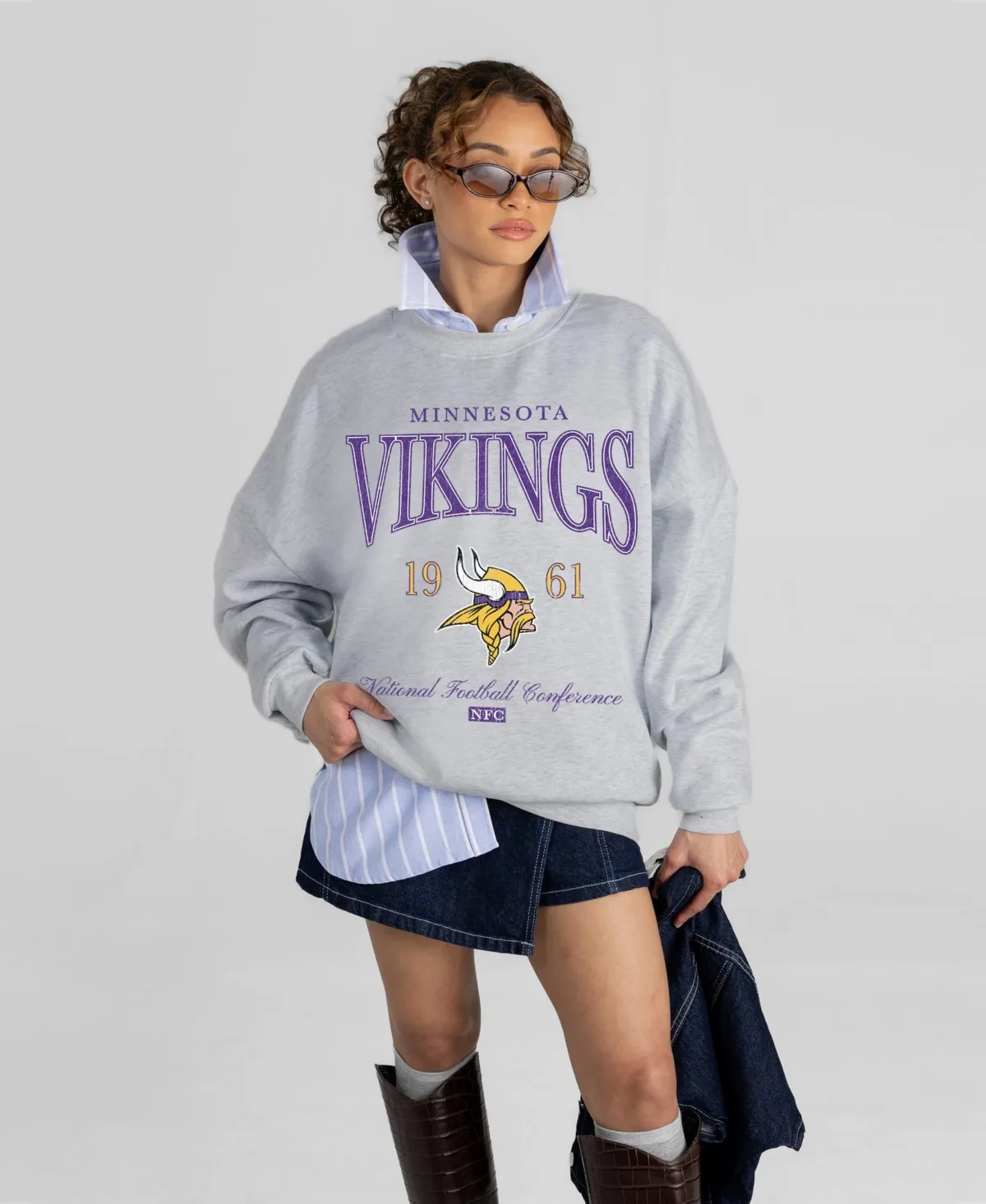 Minnesota Vikings Instant Classic Oversized Premium Drop Shoulder Sweatshirt