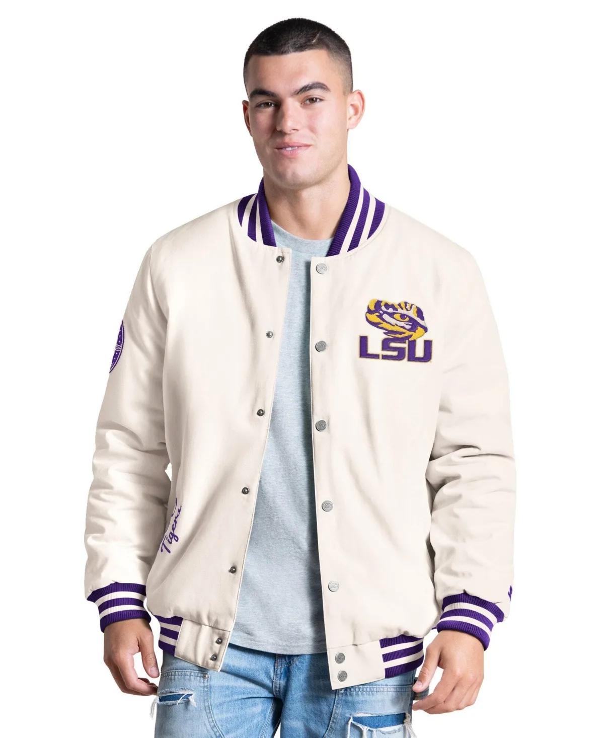 Lsu Tigers Spectator Varsity Full Snap Jacket