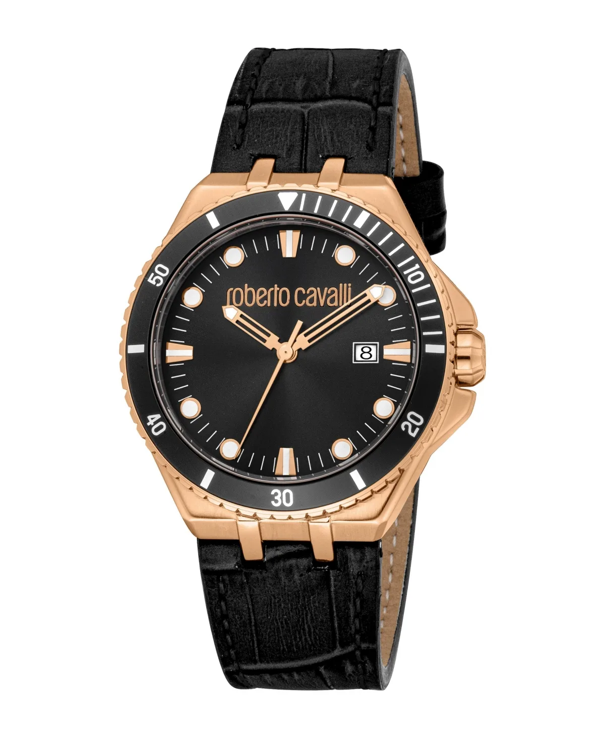 Quartz Leather Strap Watch by Roberto Cavalli