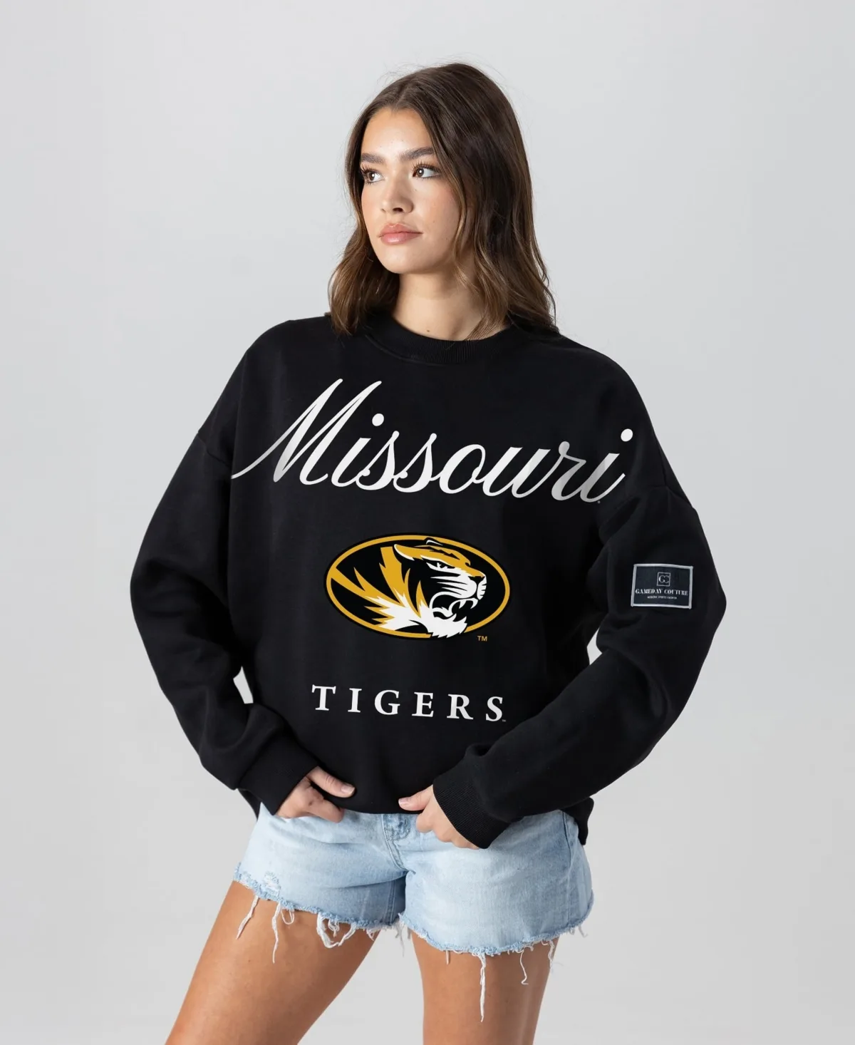 Missouri Tigers Oversized Legacy Club Black Label Premium Fleece Sweatshirt