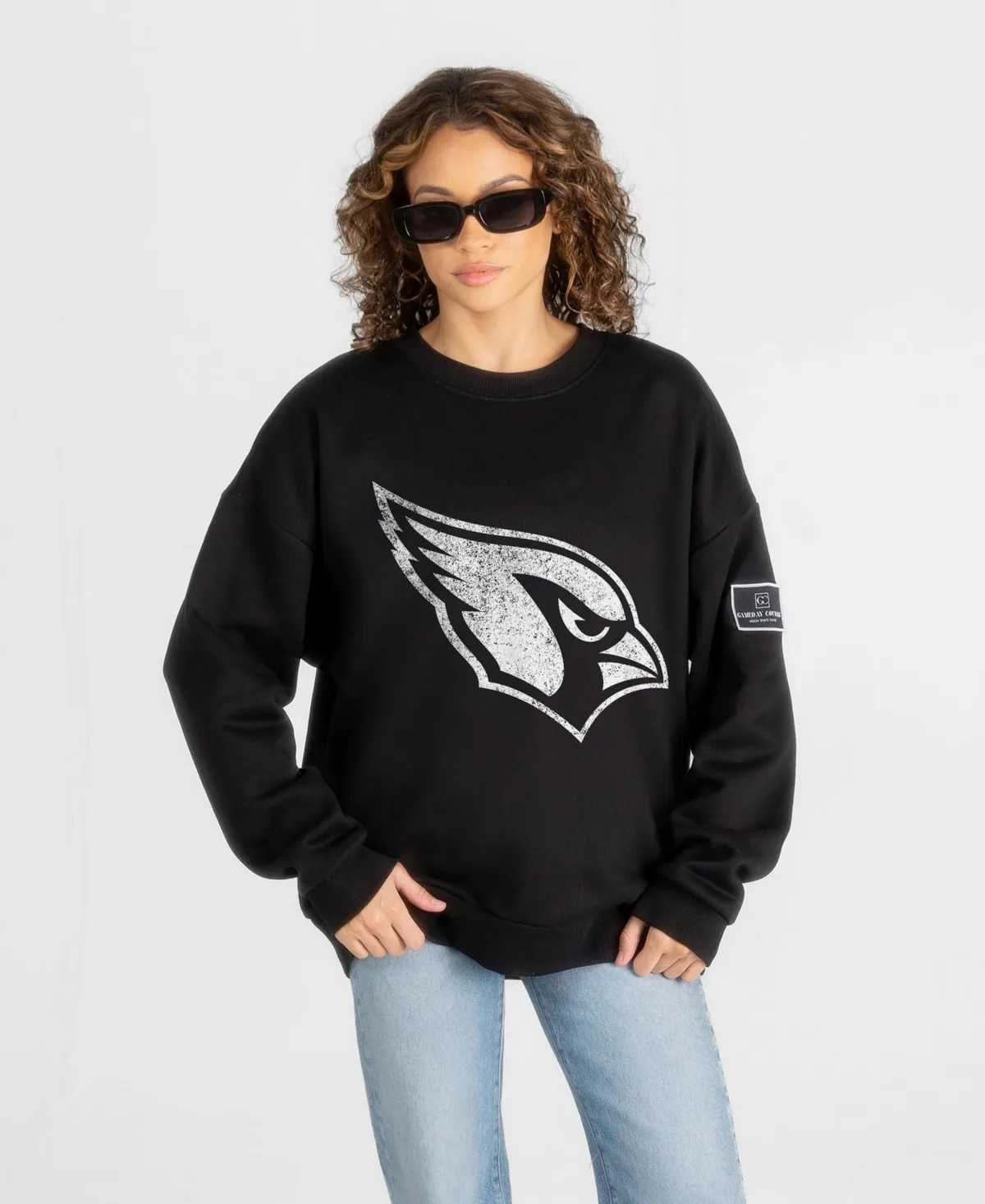 Arizona Cardinals Bold Move Black Label Premium Drop Shoulder Sweatshirt