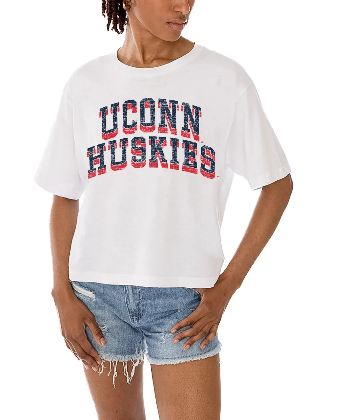 UConn Huskies Claim to Fame Boxy Cropped T-Shirt