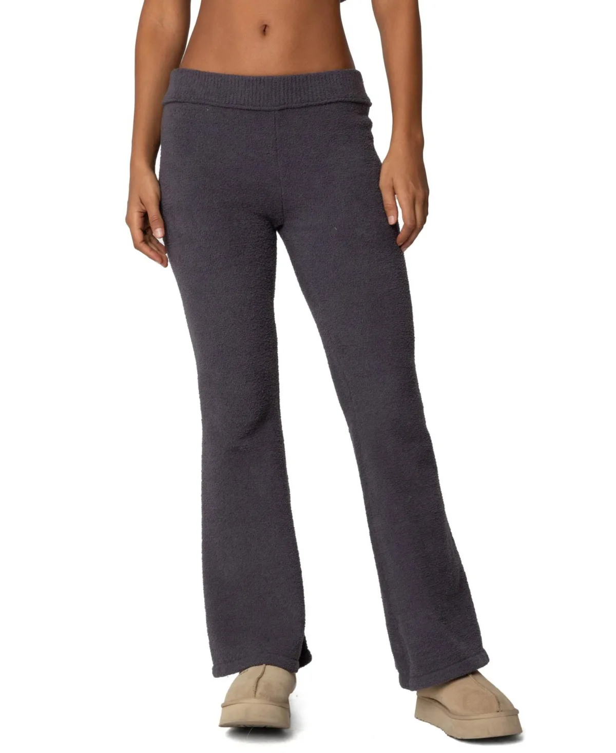Plush Flared Pants by Edikted