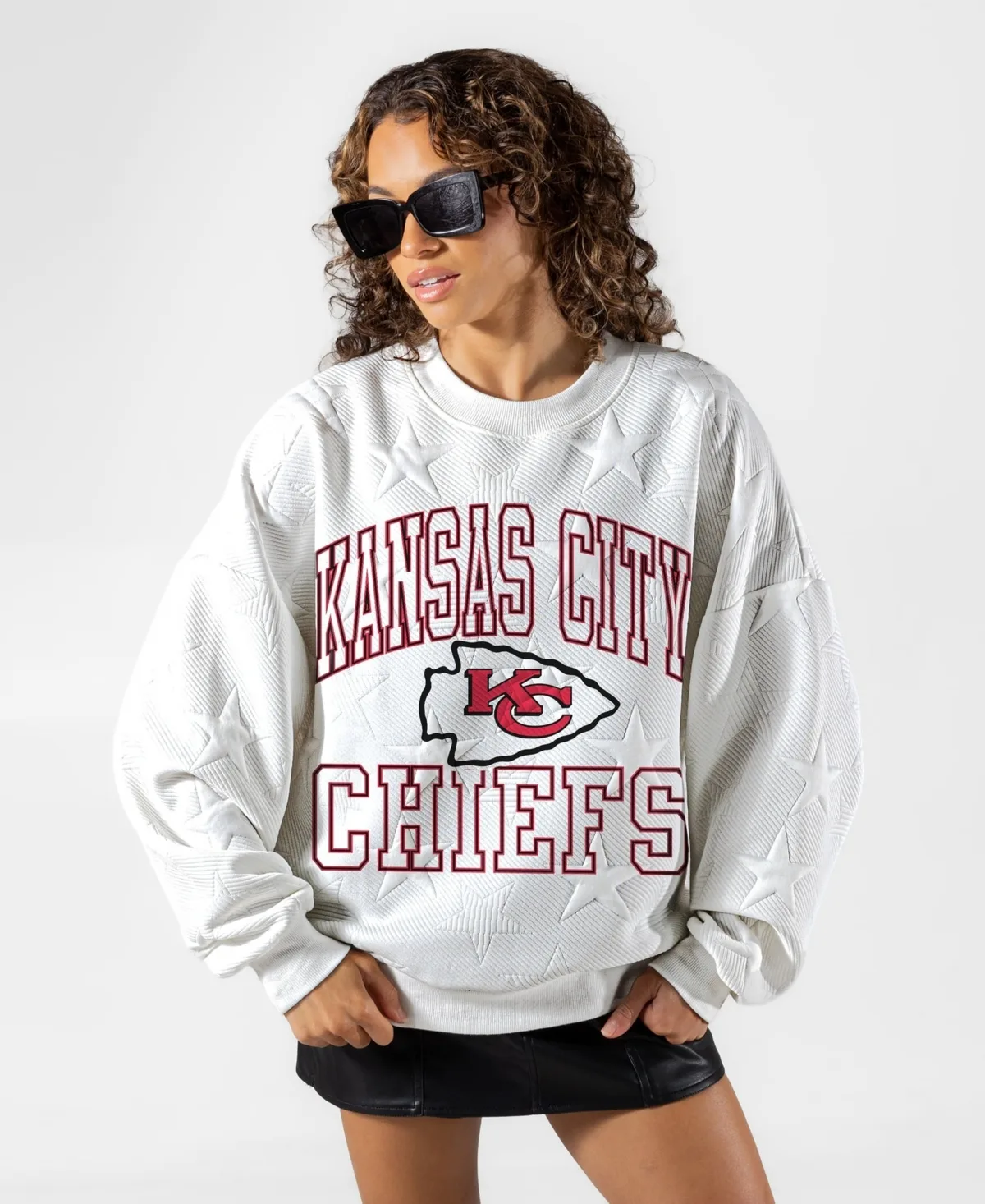 Kansas City Chiefs Big Play Energy Tonal Star Embossed Sweatshirt