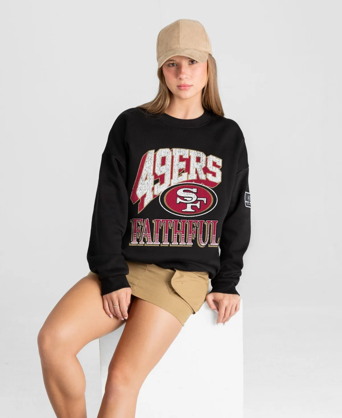 San Francisco 49ers Victory Prime Black Label Premium Drop Shoulder Sweatshirt