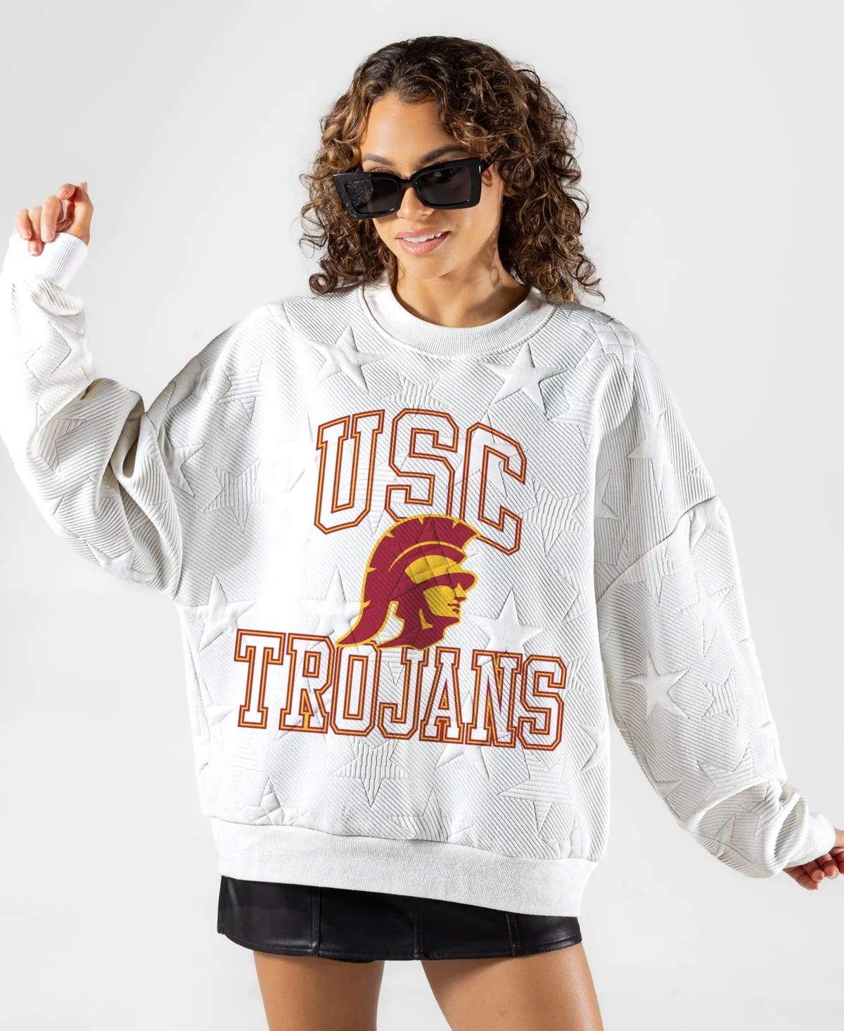 Usc Trojans Big Play Energy Tonal Star Embossed Sweatshirt