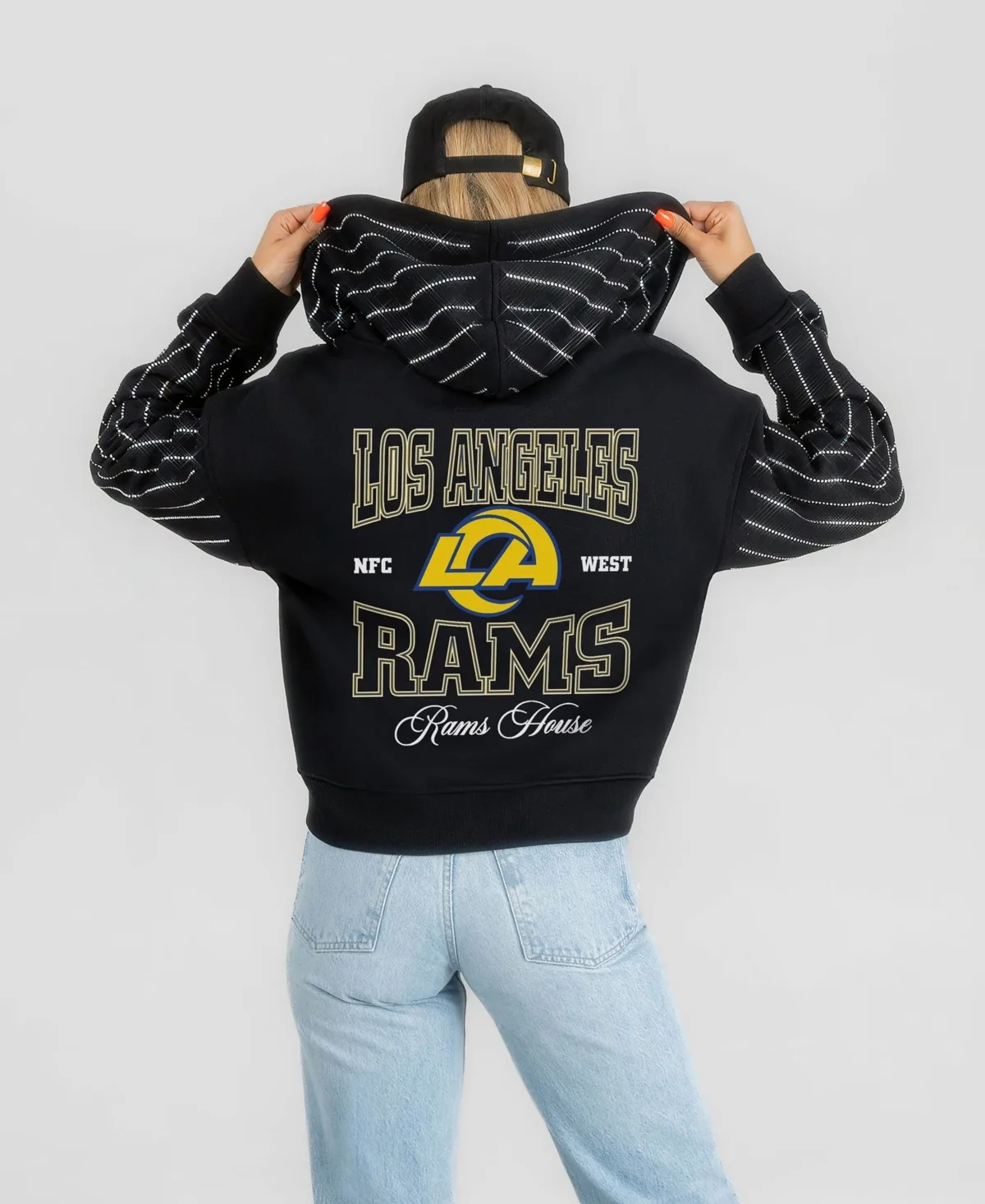 Los Angeles Rams Eyes on the Prize Mid-Crop Full-Zip Hoodie