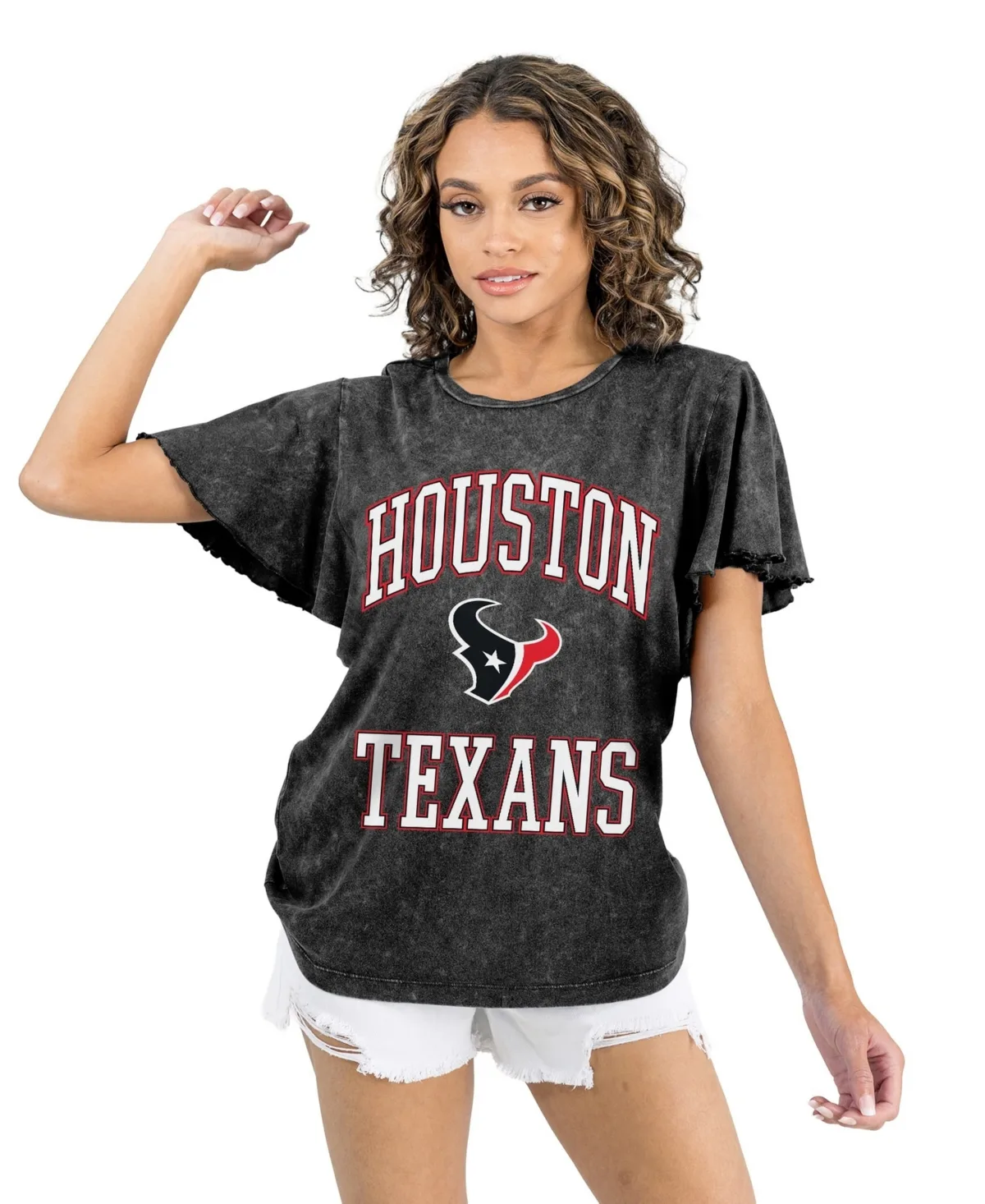 Houston Texans Relaxed Flutter Sleeve T-Shirt