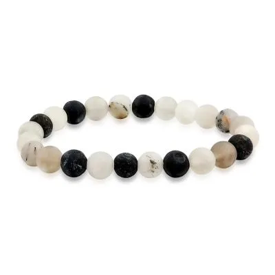 Natural Stone Stackable Round 8mm Ball Beads Strand Stretch Bracelet by Bling Jewelry