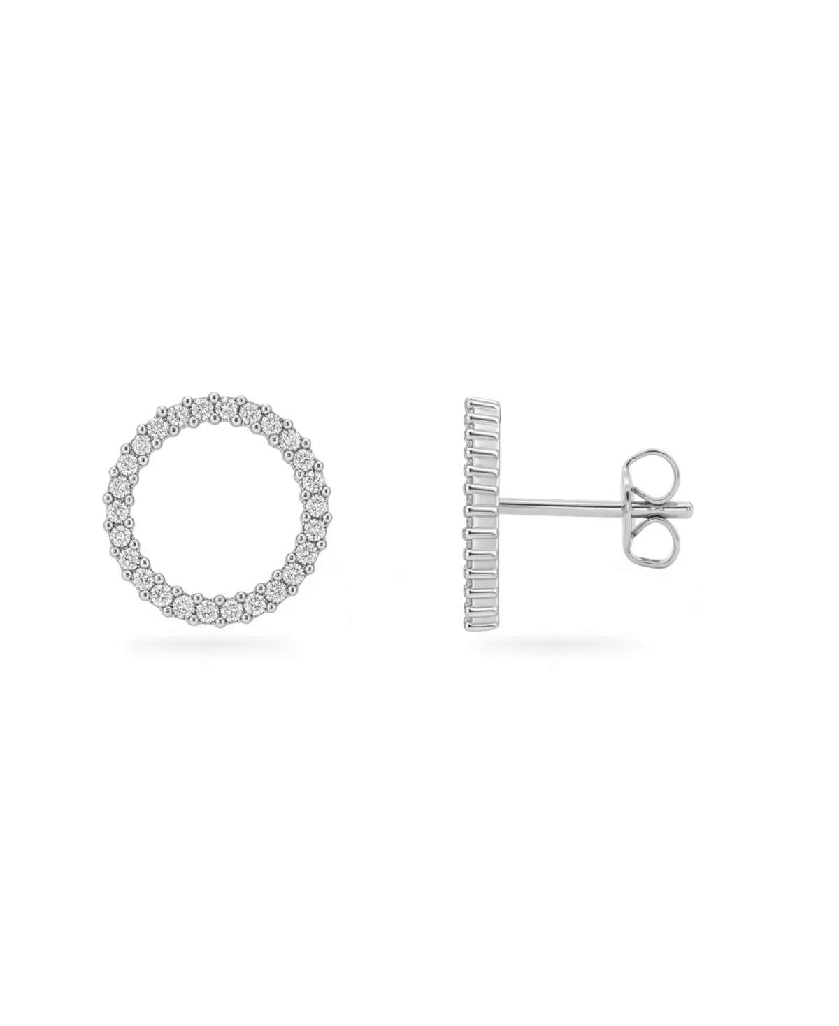 Cubic Zirconia Circle Stud Earrings by Giani Bernini