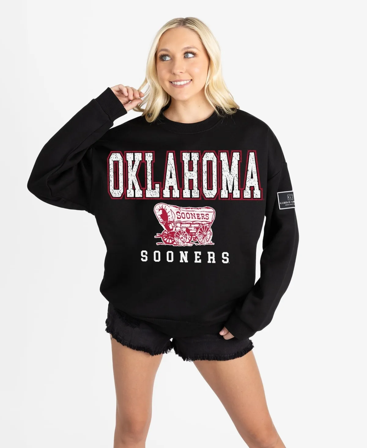 Oklahoma Sooners Oversized Level Up Black Label Premium Sweatshirt