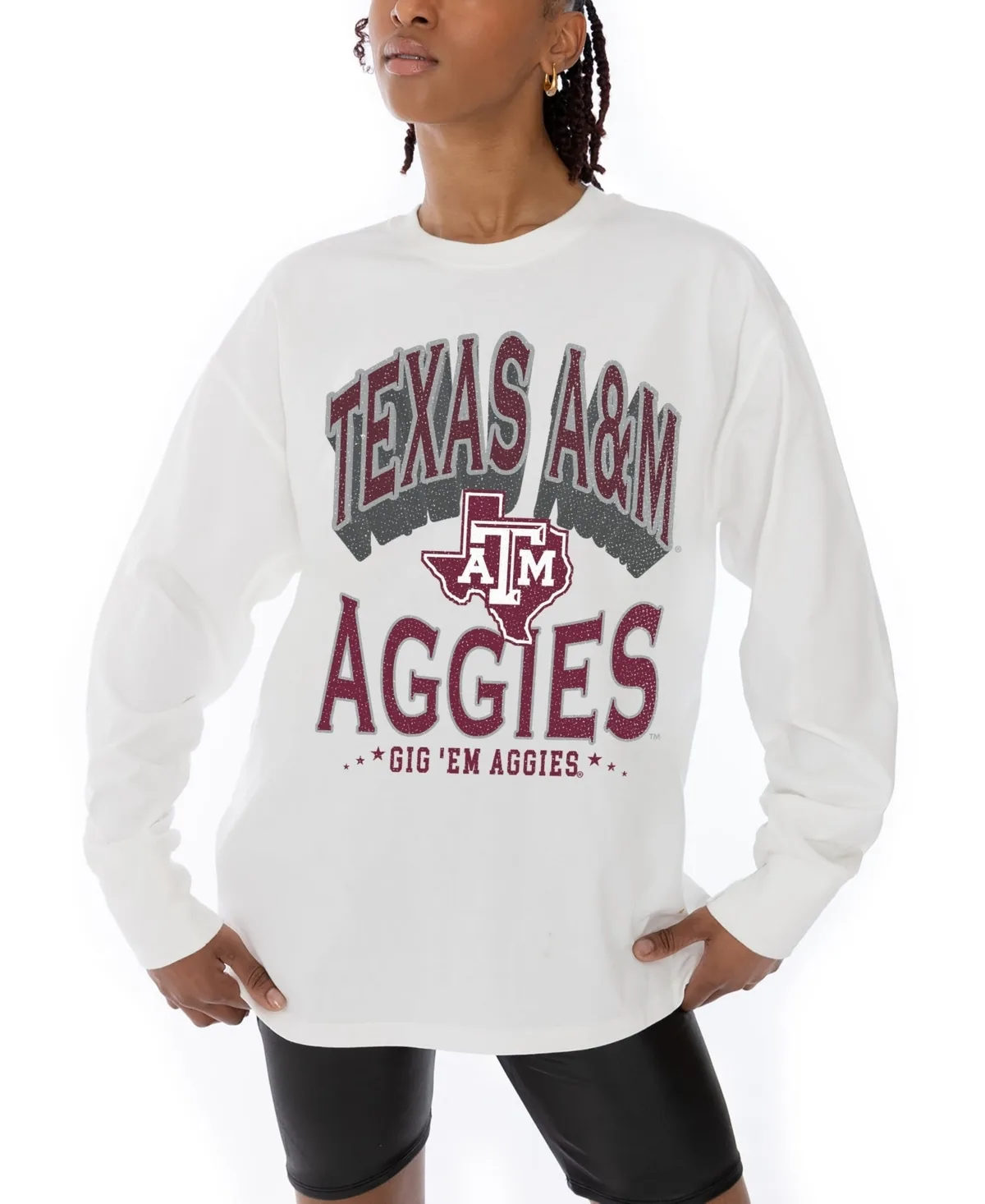 Texas A&M Aggies Midweight Oversized Long-Sleeve T-Shirt