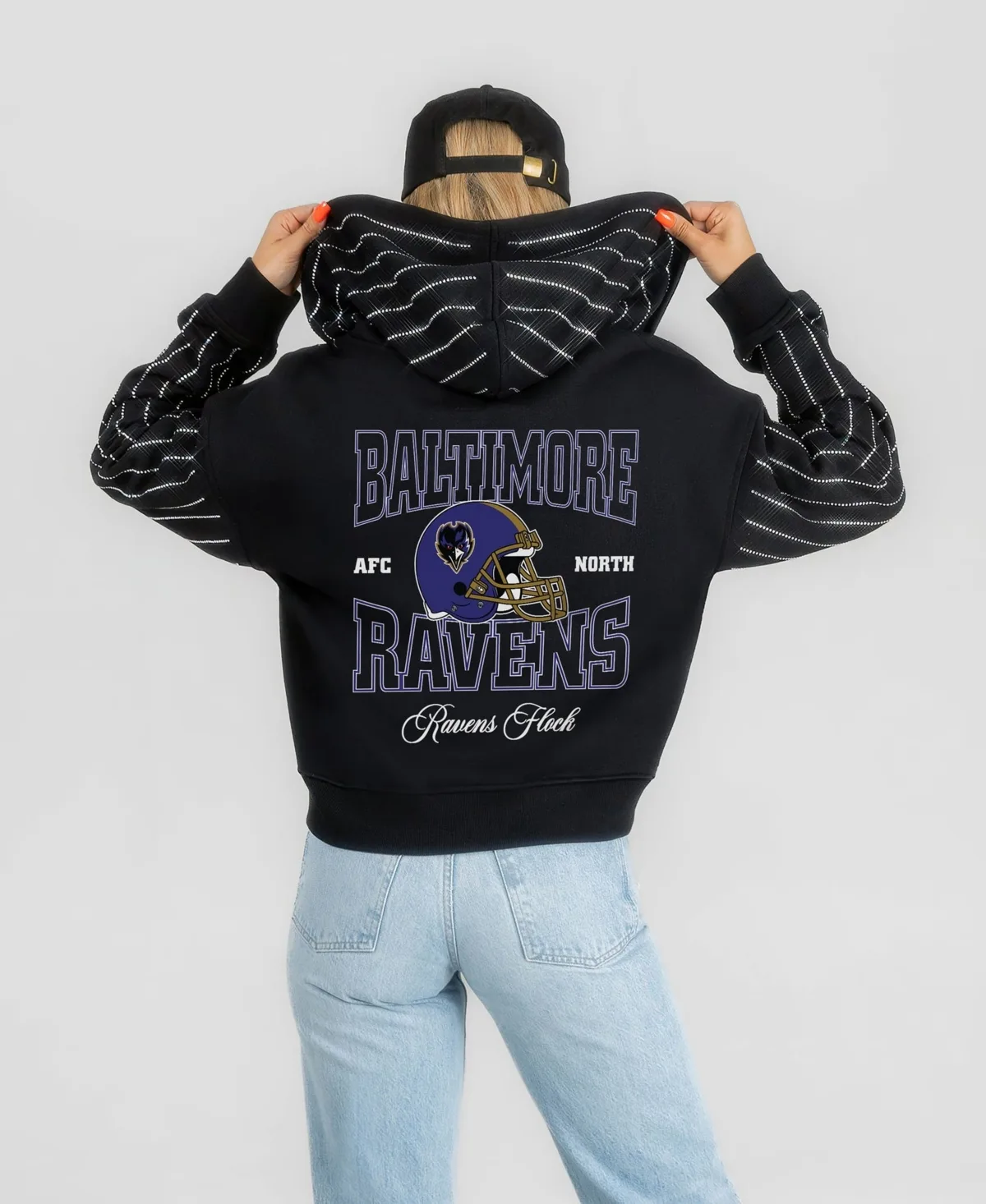 Baltimore Ravens Eyes on the Prize Mid-Crop Full-Zip Hoodie