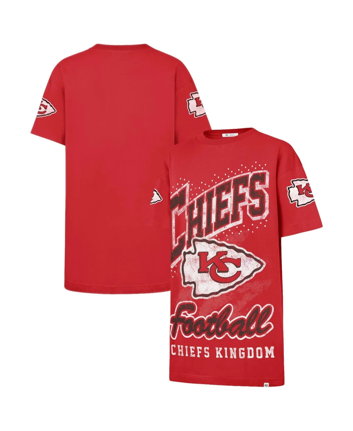 Kansas City Chiefs Oversized Gemstone Swash T-Shirt Dress by 47 Brand