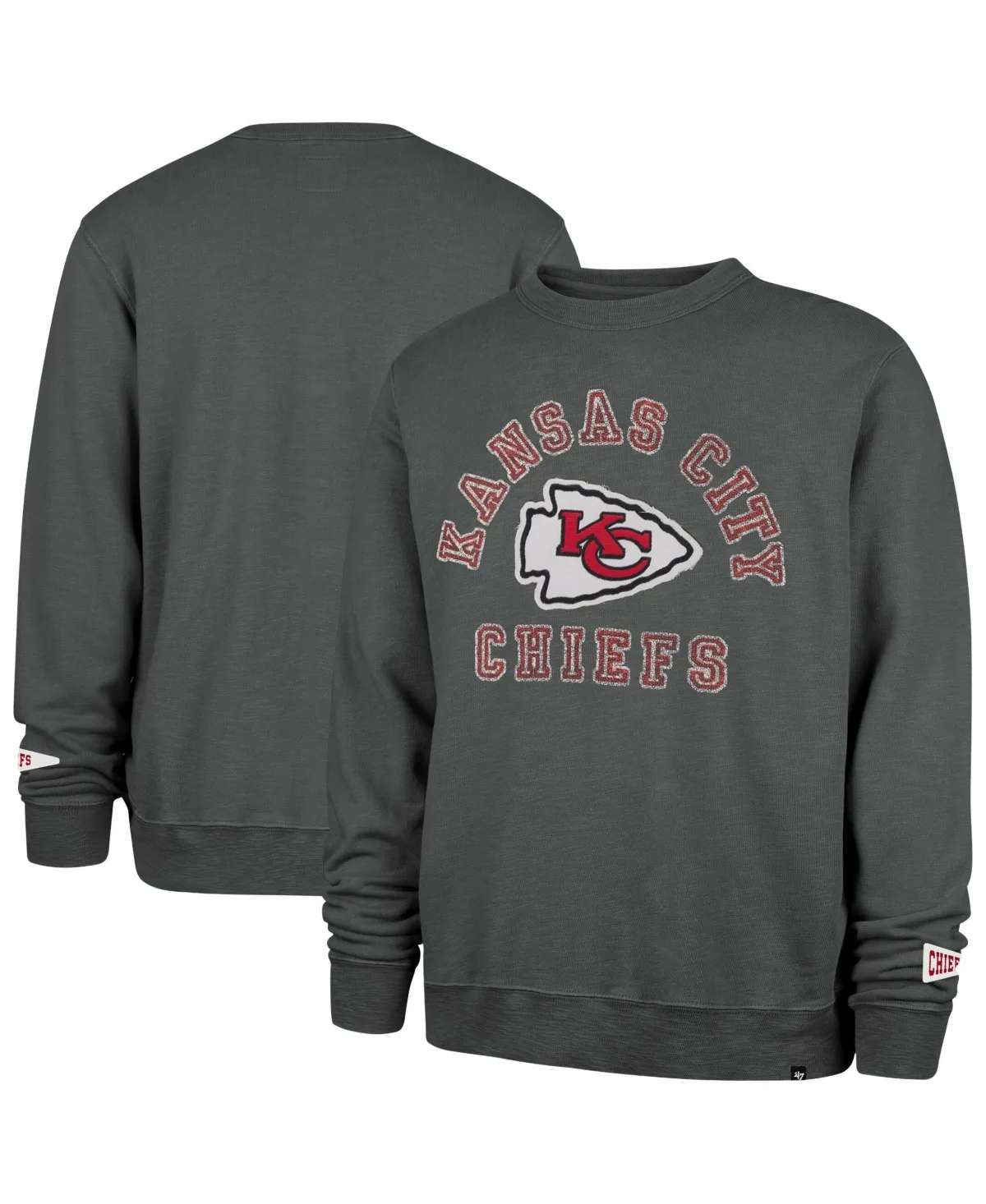 Kansas City Chiefs Calderwood Well Worn French Terry Sweatshirt by 47 Brand