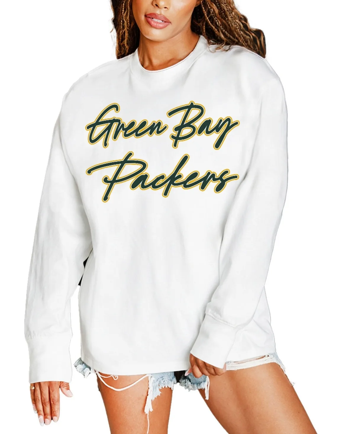 Green Bay Packers Classic Comeback Oversized Long-Sleeve T-Shirt