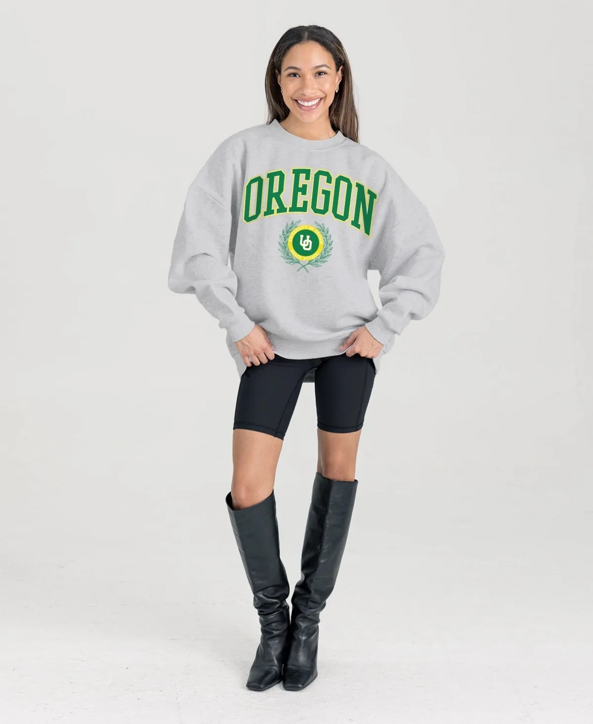 Oregon Ducks Oversized Tradition Refined Premium Fleece Sweatshirt by Gameday Couture