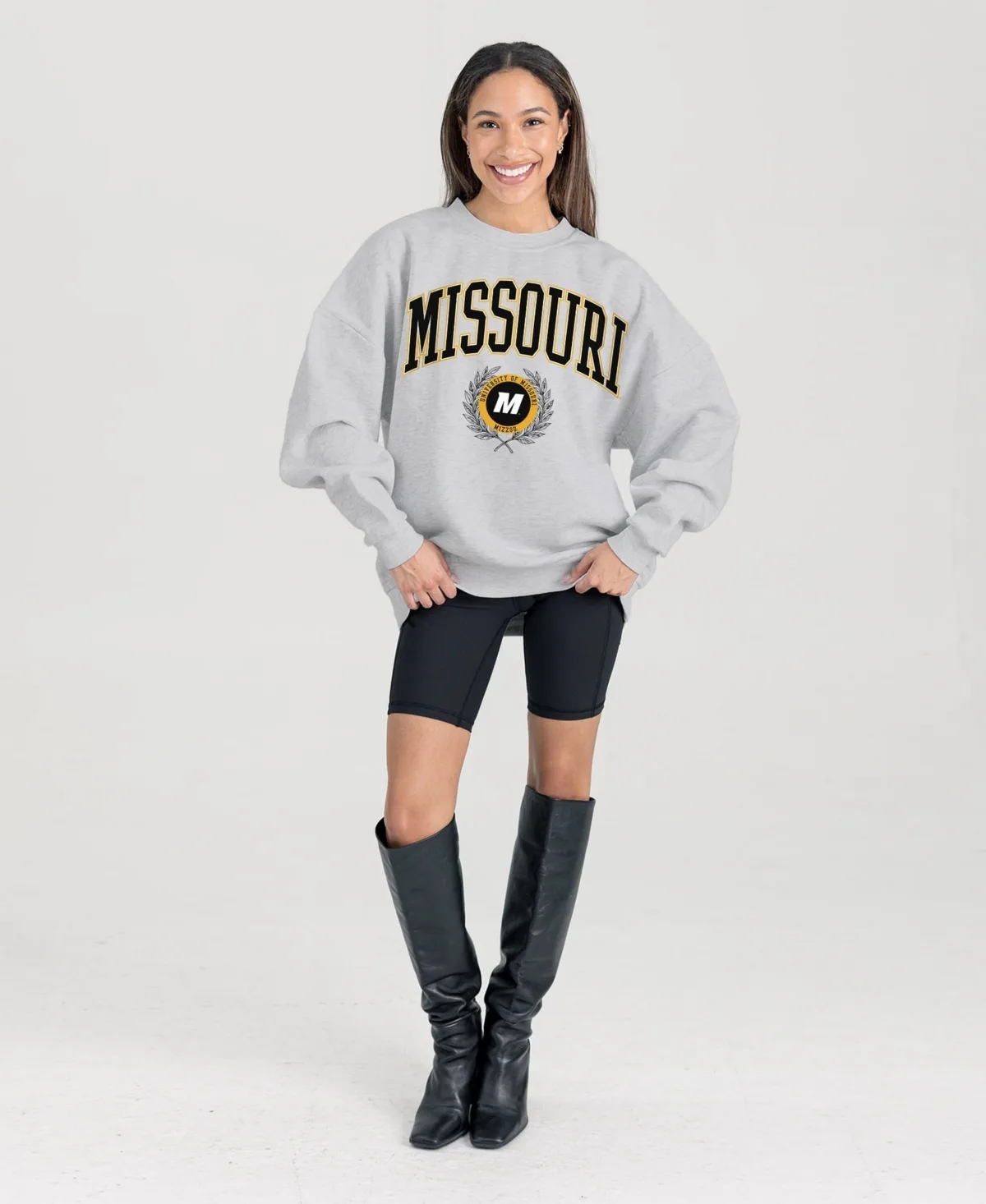 Missouri Tigers Oversized Tradition Refined Premium Fleece Sweatshirt by Gameday Couture