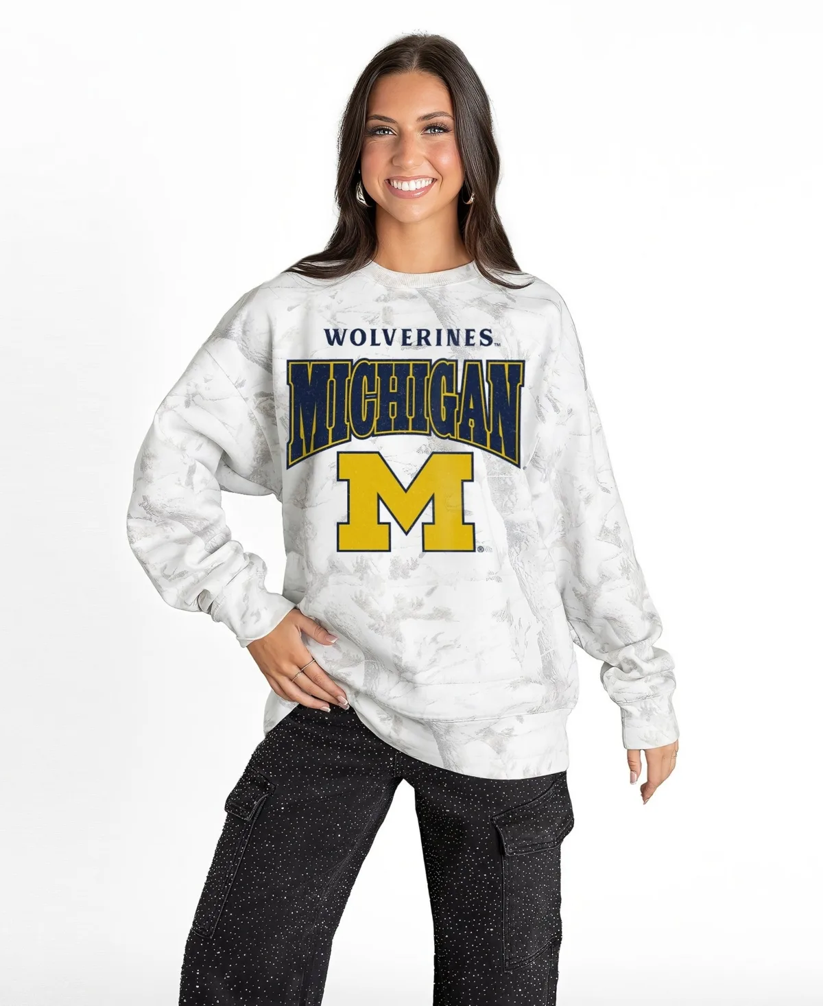 Michigan Wolverines Rally Ready Premium Fleece Camo Sweatshirt