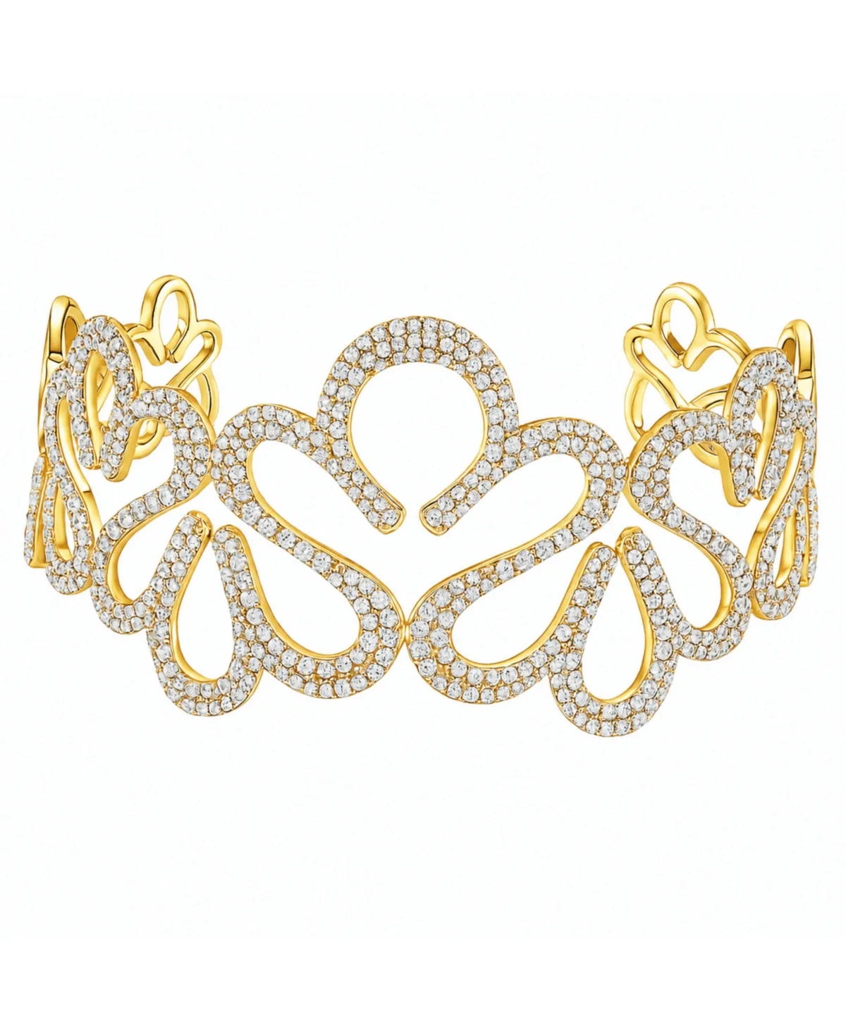 Cubic Zirconia Sterling Silver Bangle by Suzy Levian New York
