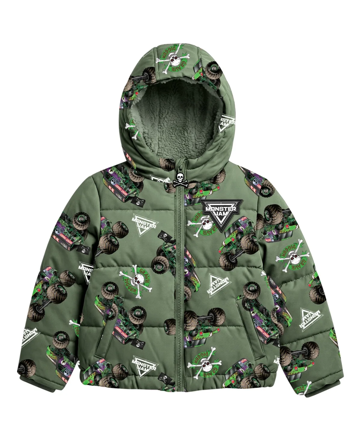 Hooded Puffer Jacket by Monster Jam