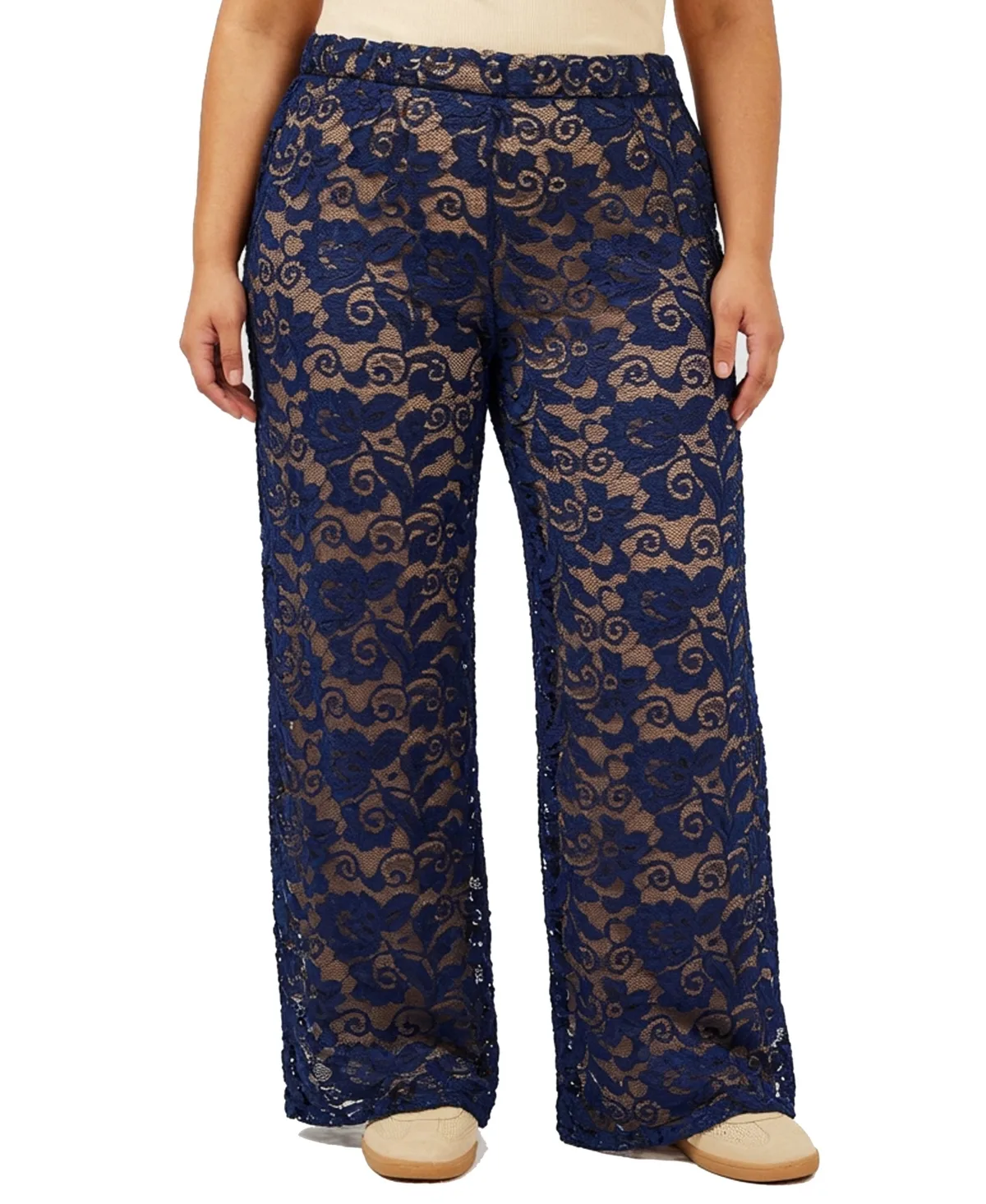 Lace Wide-Leg Pants by 24seven Comfort Apparel