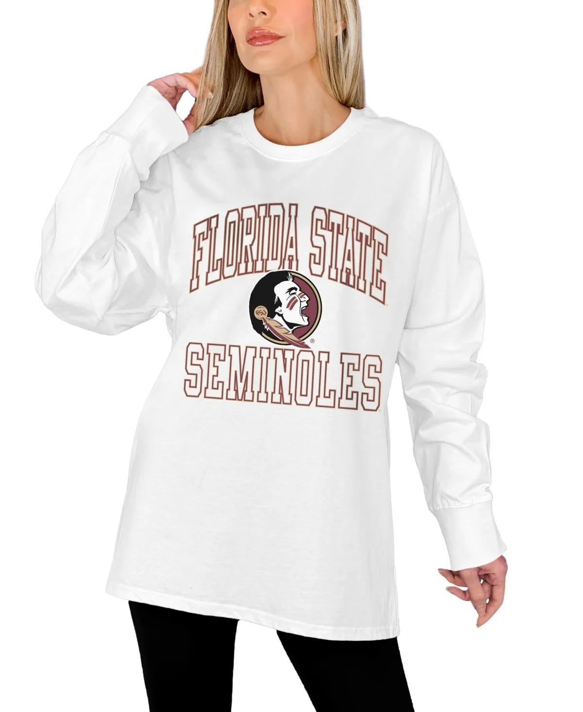 Florida State Seminoles Mind Games Oversized Long-Sleeve T-Shirt