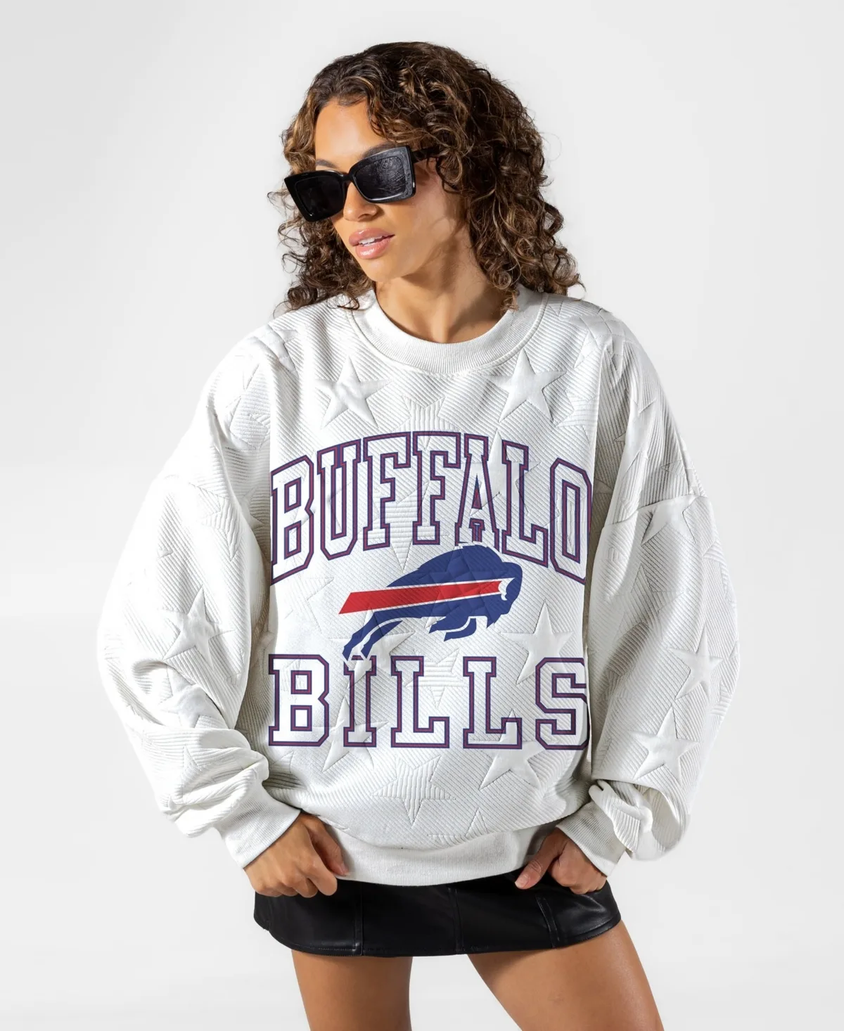 Buffalo Bills Big Play Energy Tonal Star Embossed Sweatshirt