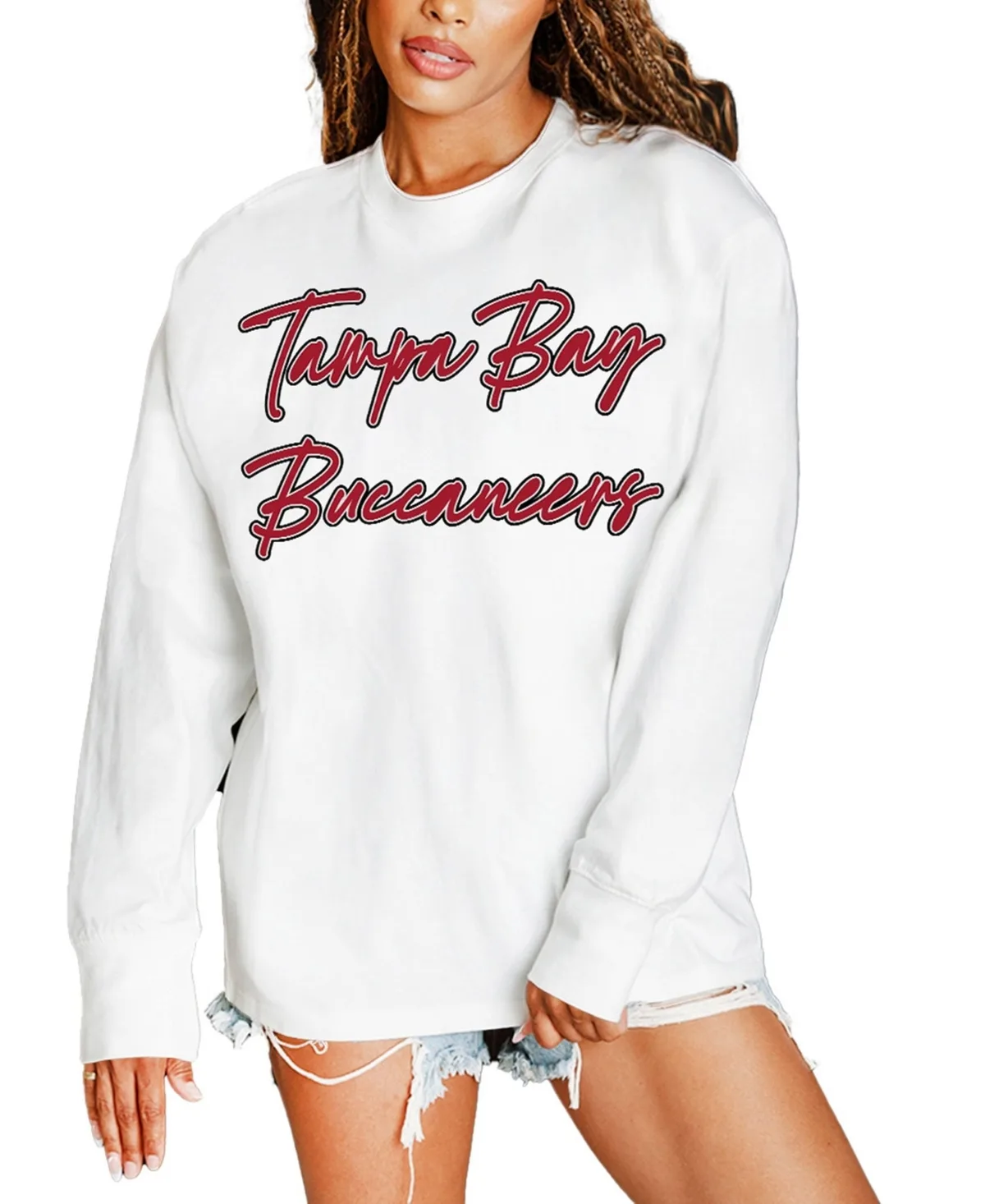 Tampa Bay Buccaneers Classic Comeback Oversized Long-Sleeve T-Shirt