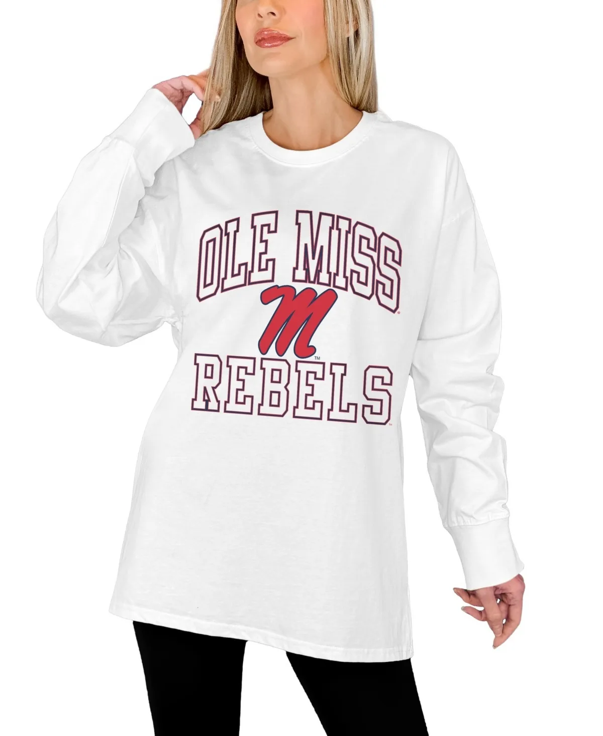 Ole Miss Rebels Mind Games Oversized Long-Sleeve T-Shirt