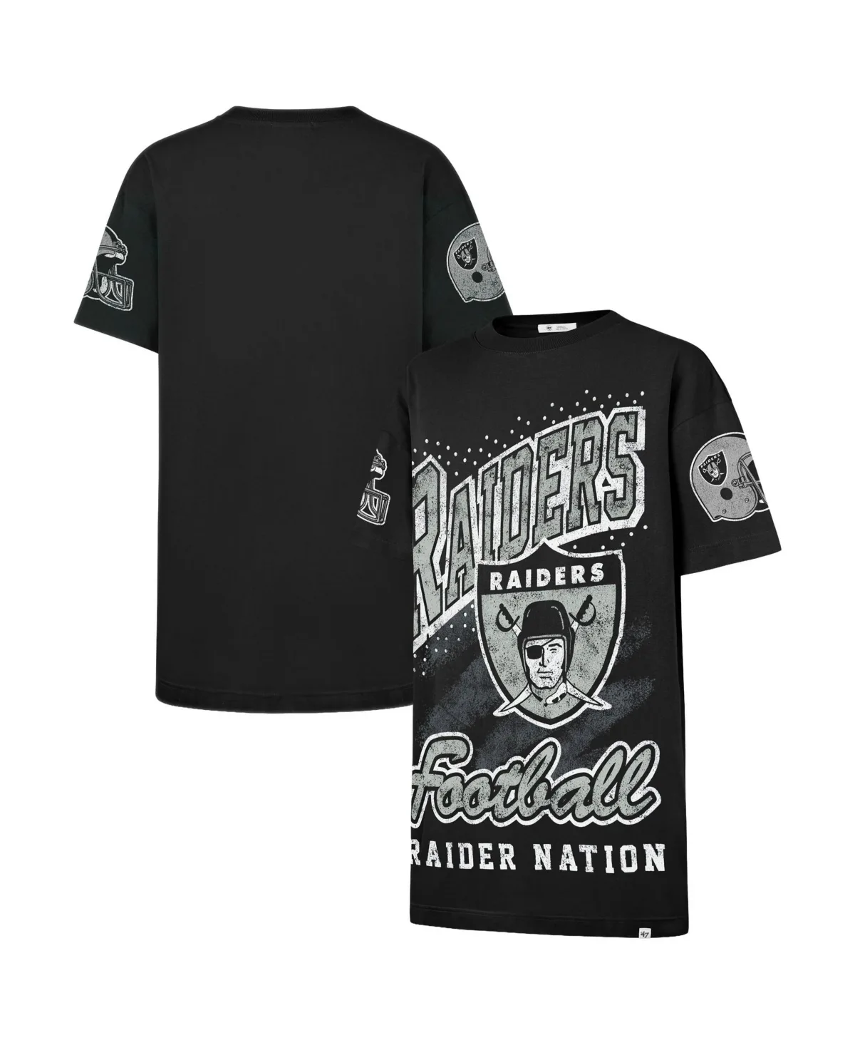 Las Vegas Raiders Oversized Gemstone Swash T-Shirt Dress by 47 Brand