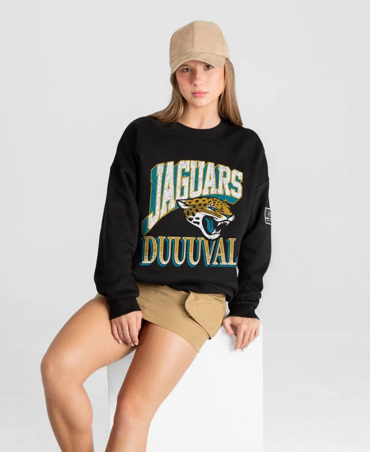 Jacksonville Jaguars Victory Prime Black Label Premium Drop Shoulder Sweatshirt by Gameday Couture