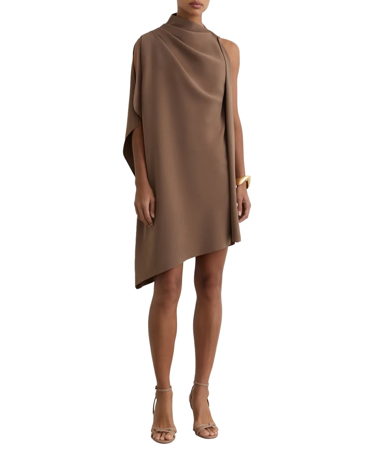 Ellery One Shoulder Mock Neck Dress by Reiss