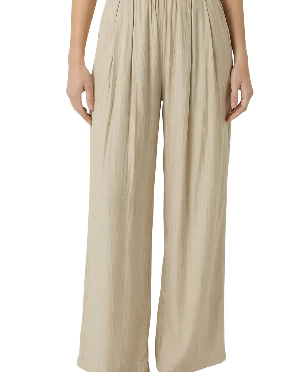 Elastic-Waist Wide-Leg Pants by Modenaire