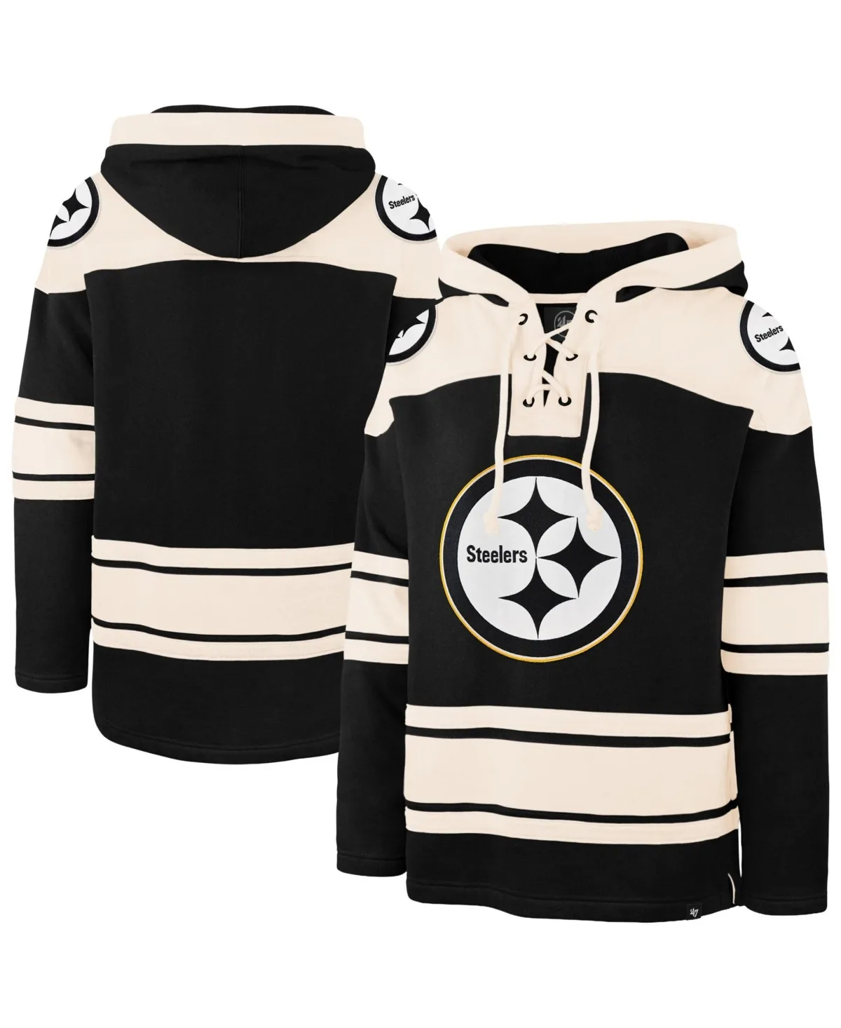 Pittsburgh Steelers Superior Lacer Hoodie by 47 Brand