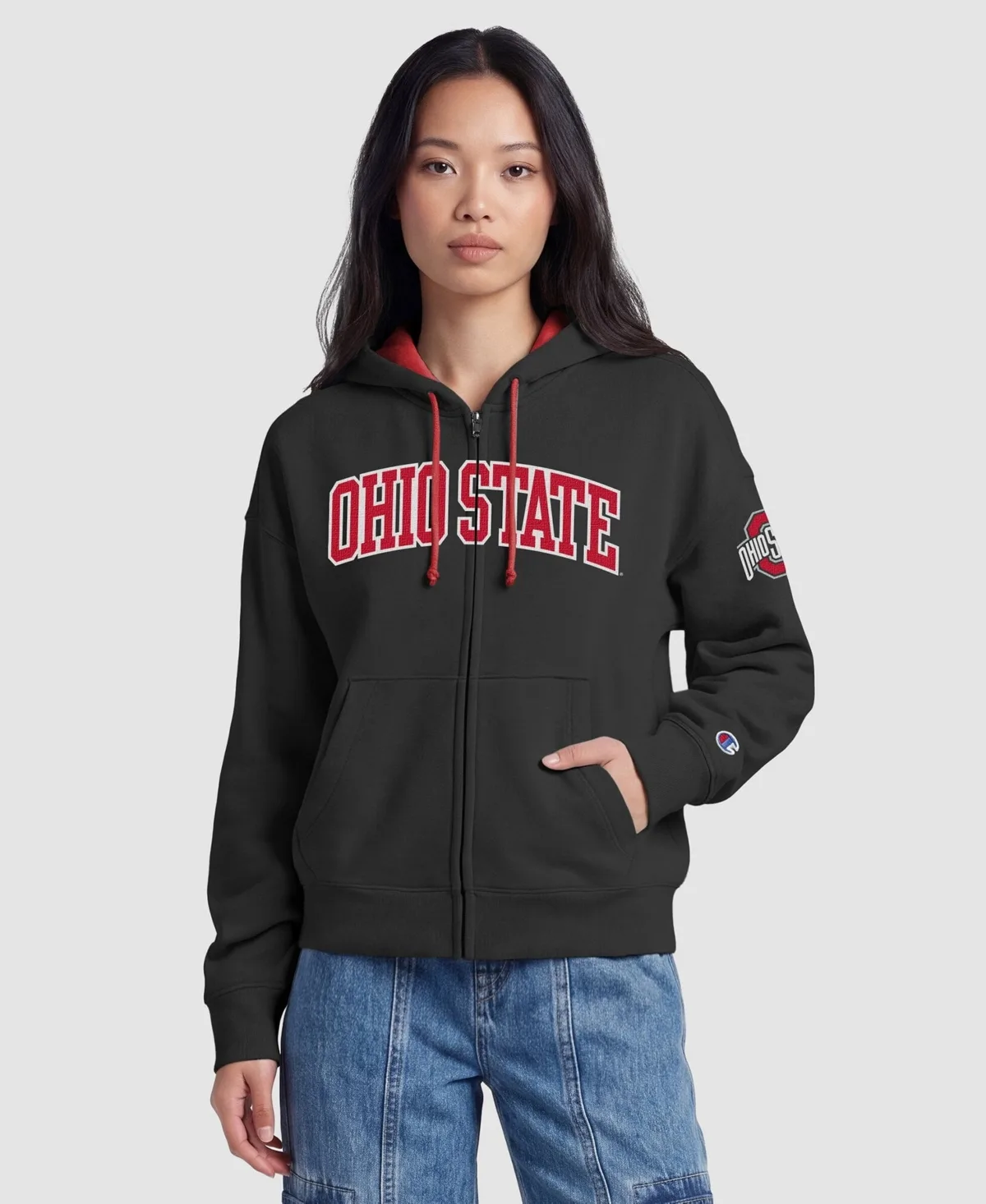 Ohio State Buckeyes Arch Full-Zip Fleece Hoodie