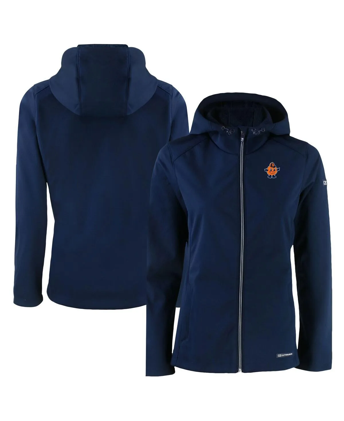 Syracuse Orange Evoke Eco Softshell Full-Zip Hooded Jacket by Cutter & Buck