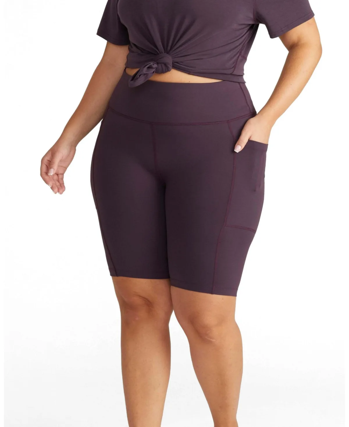 Next-to-Naked High-Waisted Mid-Thigh Biker Shorts, 8" Inseam by Universal Standard
