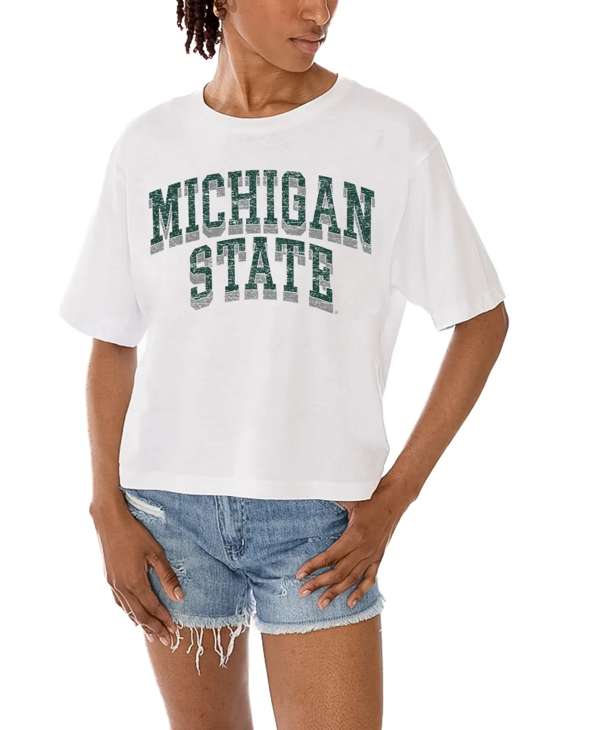 Michigan State Spartans Claim to Fame Boxy Cropped T-Shirt