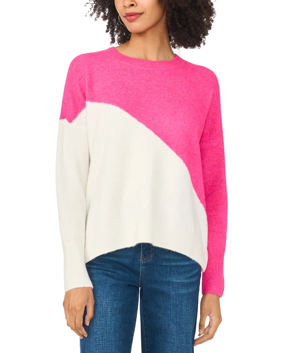Sam & Jess Vertical Colorblock Sweater by S.A.M.