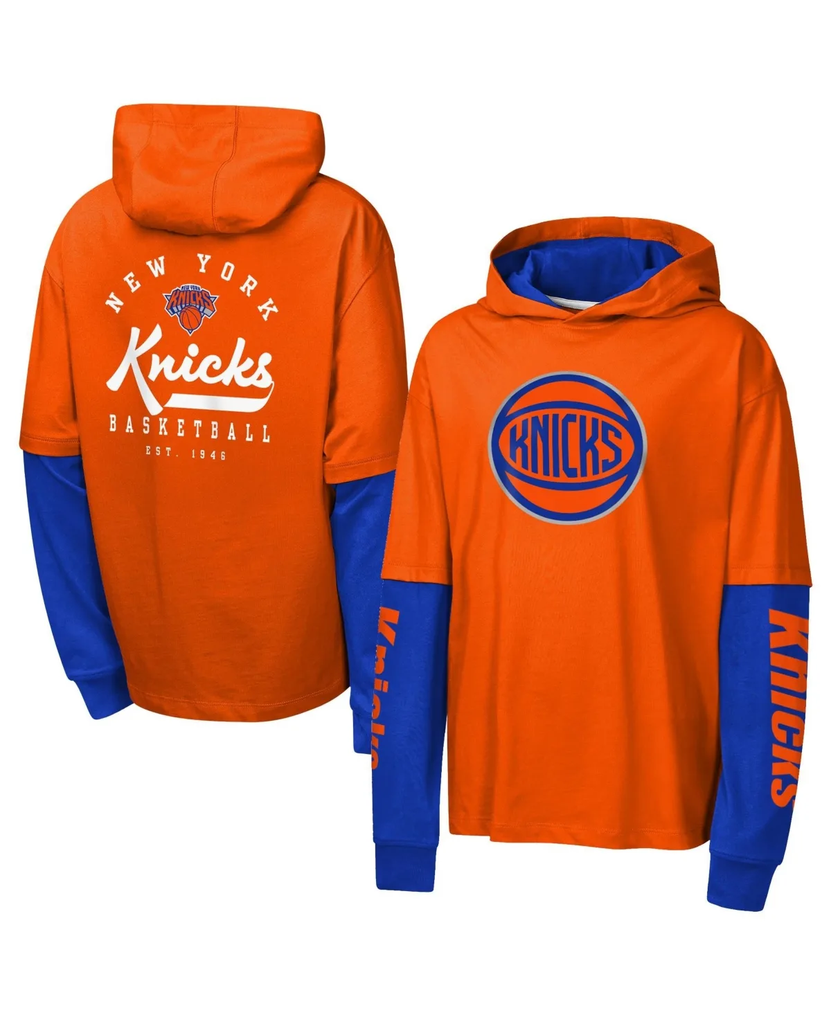 New York Knicks Double Nickel Oversized Pullover Hoodie by Outerstuff